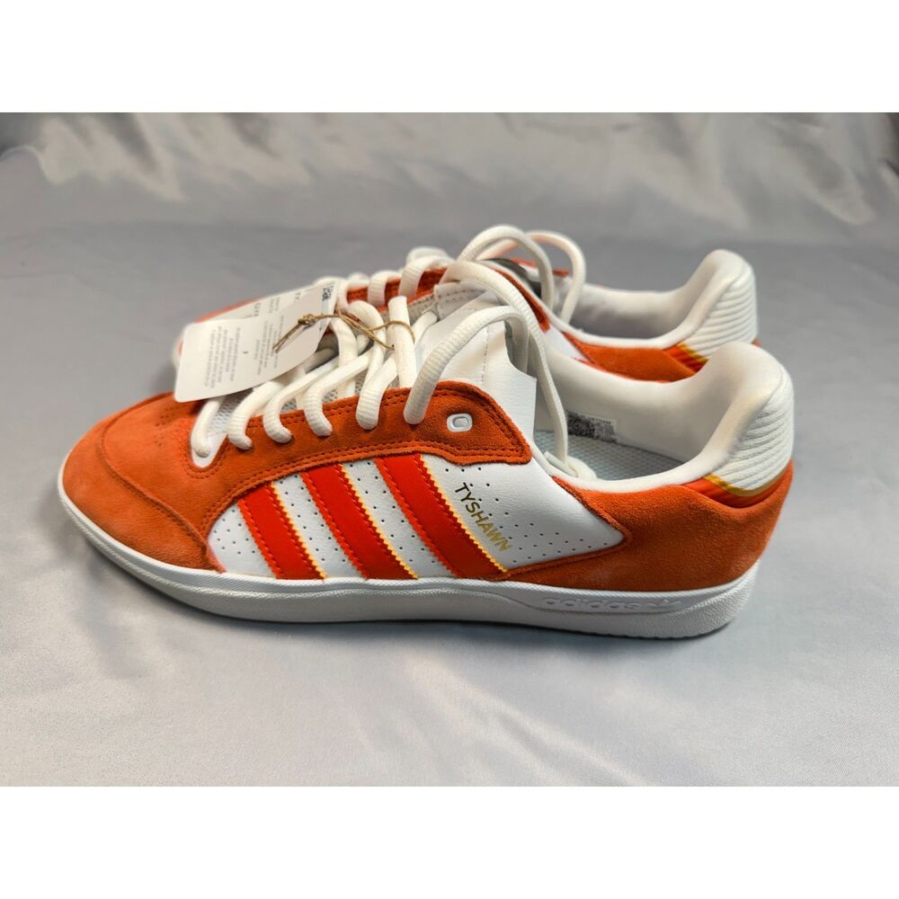 Adidas Tyshawn Low Collegiate Orange White Skate Shoes GY6955 Mens10.5 BNWOB